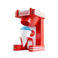 复古单筒刨冰机可乐红