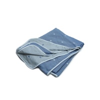 棉之选六层纱布毛巾被蓝色200＊230cm